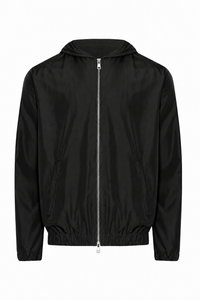 Veste coupe-vent capuche · Noir