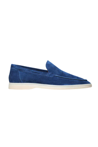 Mocassin suède · Bleu berry
