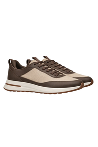 Sneaker minimaliste · Brun & beige