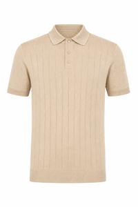Polo côtelé · Beige