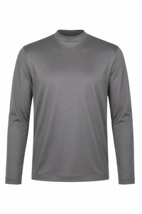 T-shirt mercerisé manches longues · Gris
