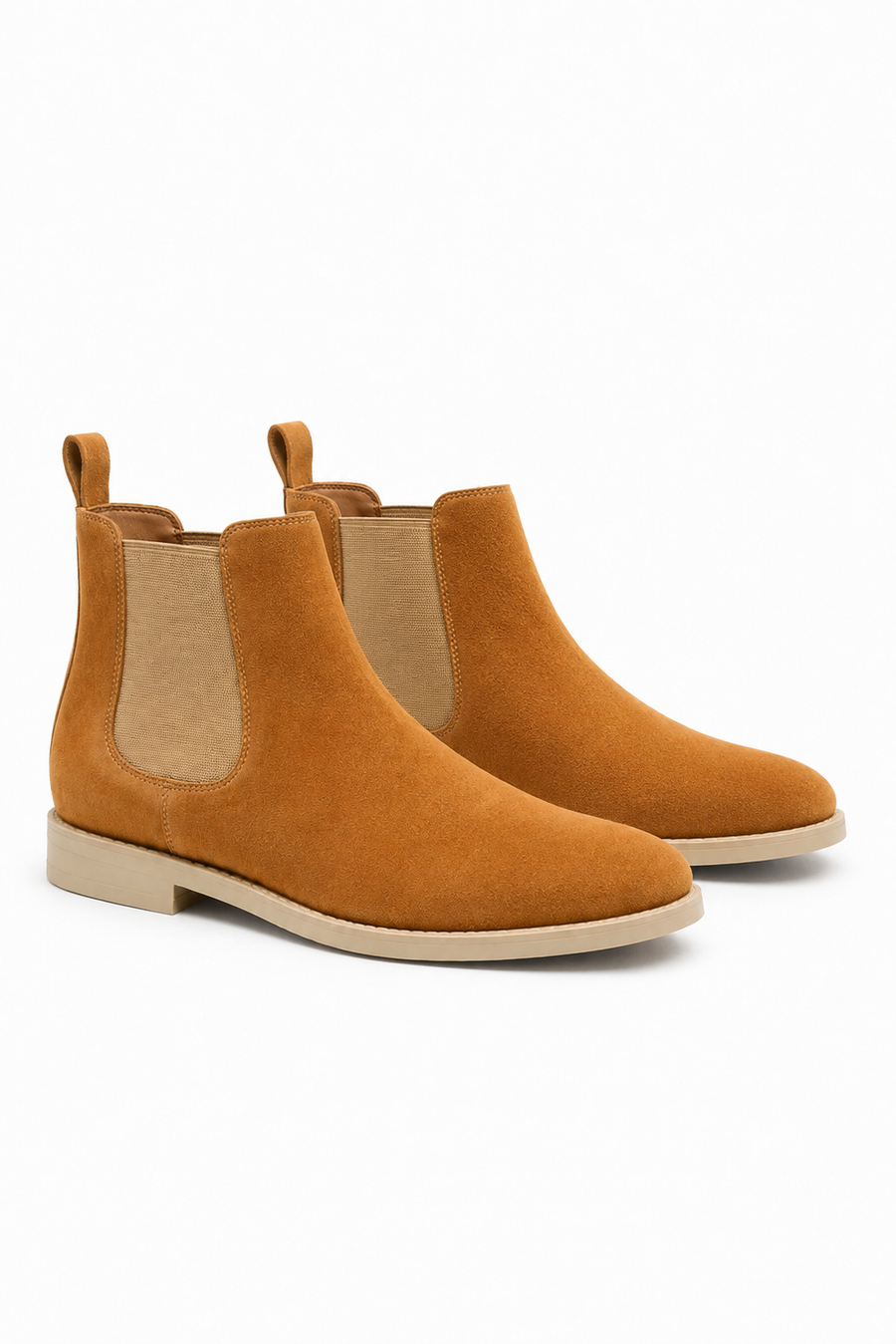 Chelsea-Boot aus Veloursleder · Bernstein — Ansicht 2