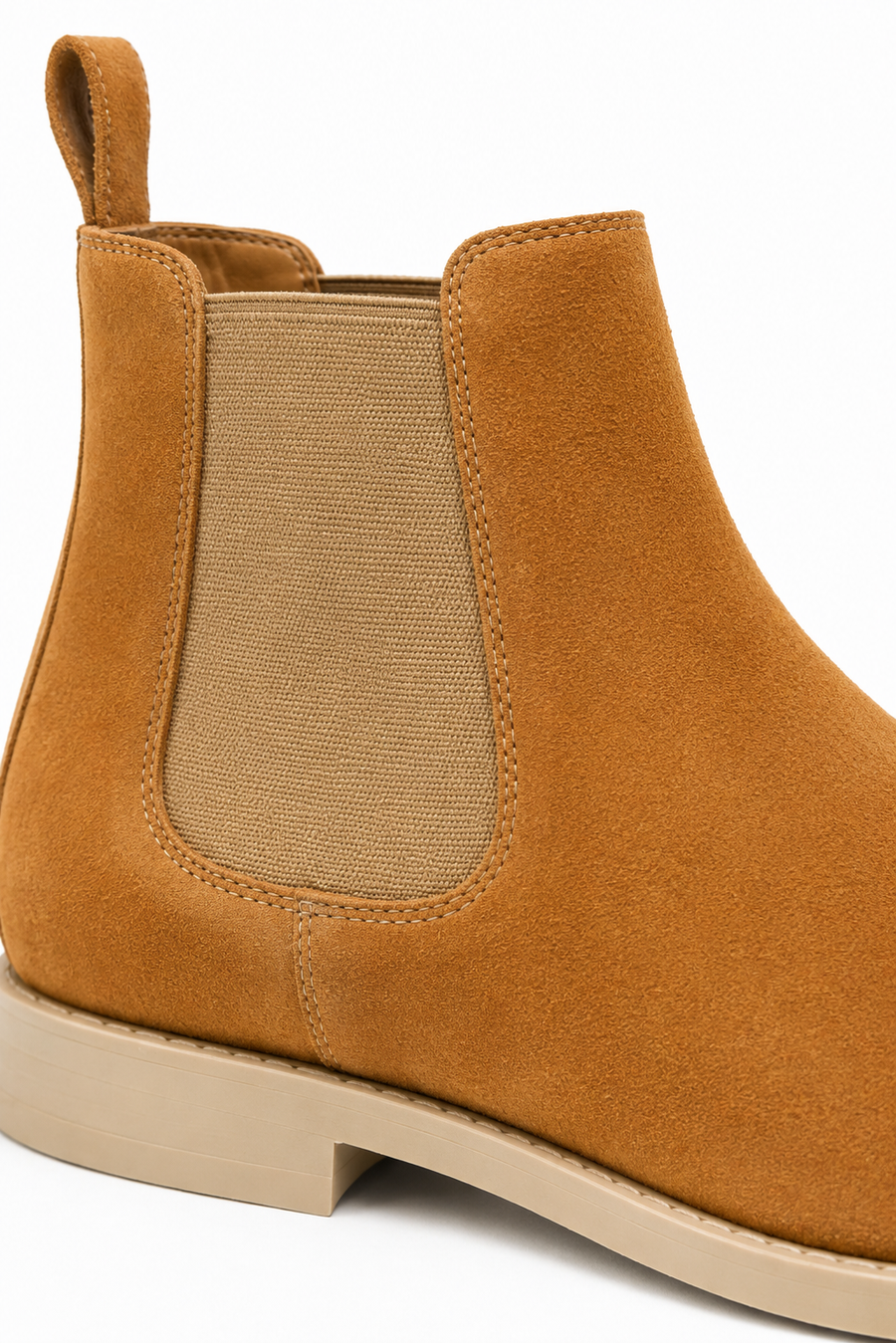 Chelsea-Boot aus Veloursleder · Bernstein — Ansicht 3