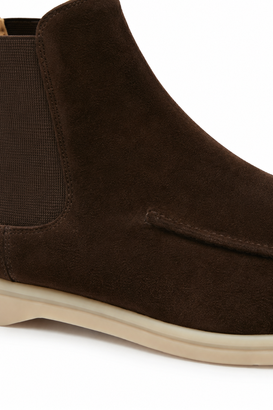 Suede Chelsea boot · Coffee brown — View 3