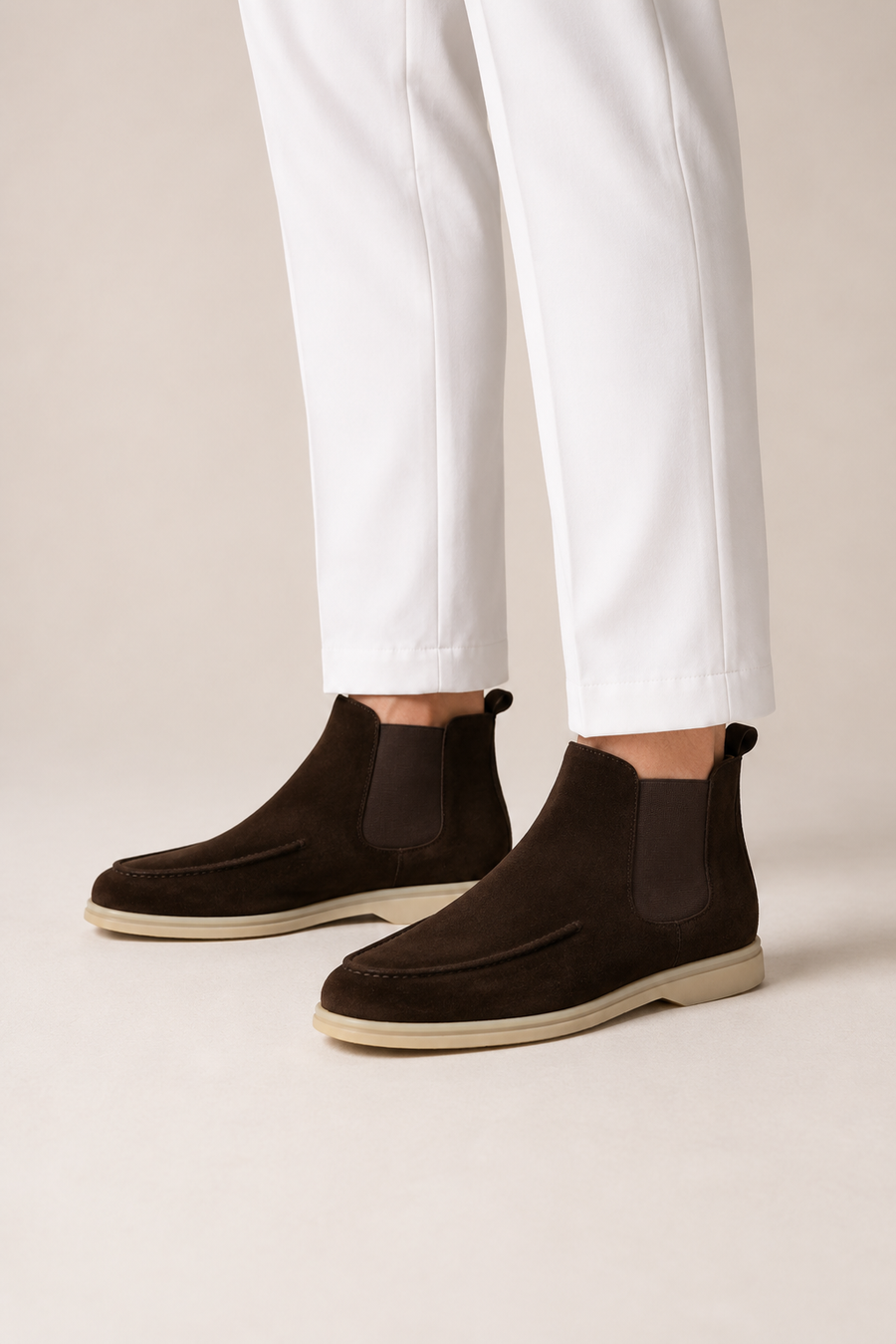 Suede Chelsea boot · Coffee brown — View 4