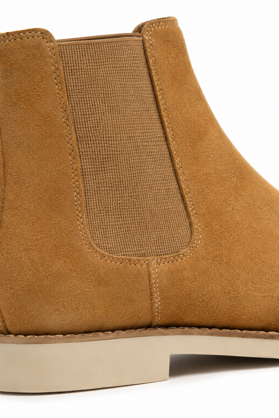 Suede Chelsea boot · Camel — View 3