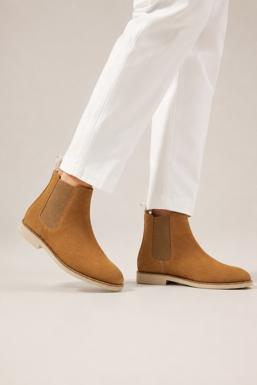 Suede Chelsea boot · Camel — View 5