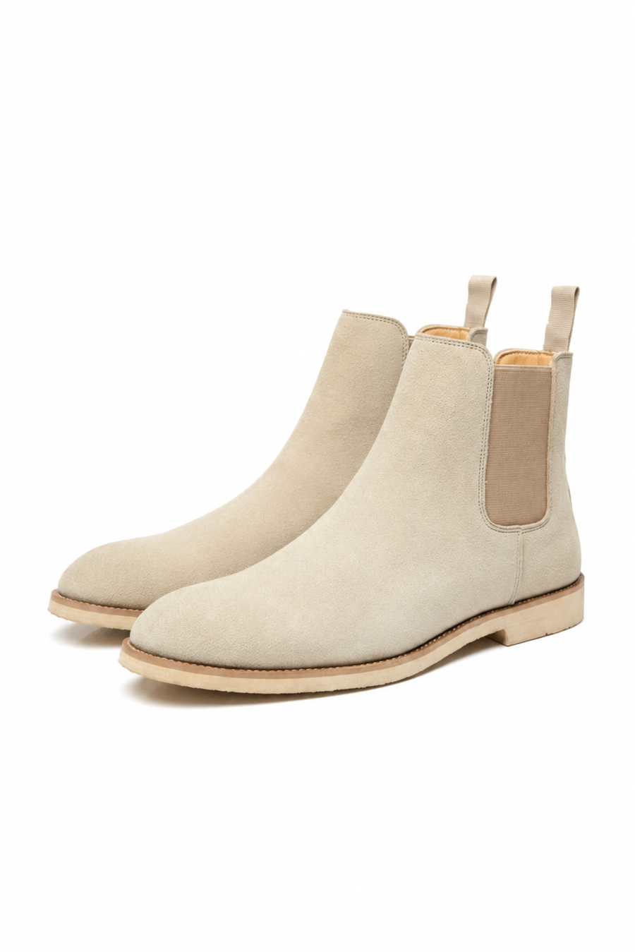 Suede Chelsea boot · Cream — View 2