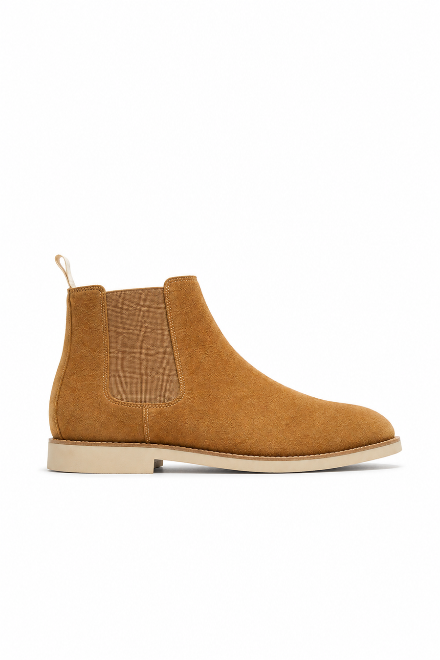 Shearling-lined suede Chelsea boot · Brown