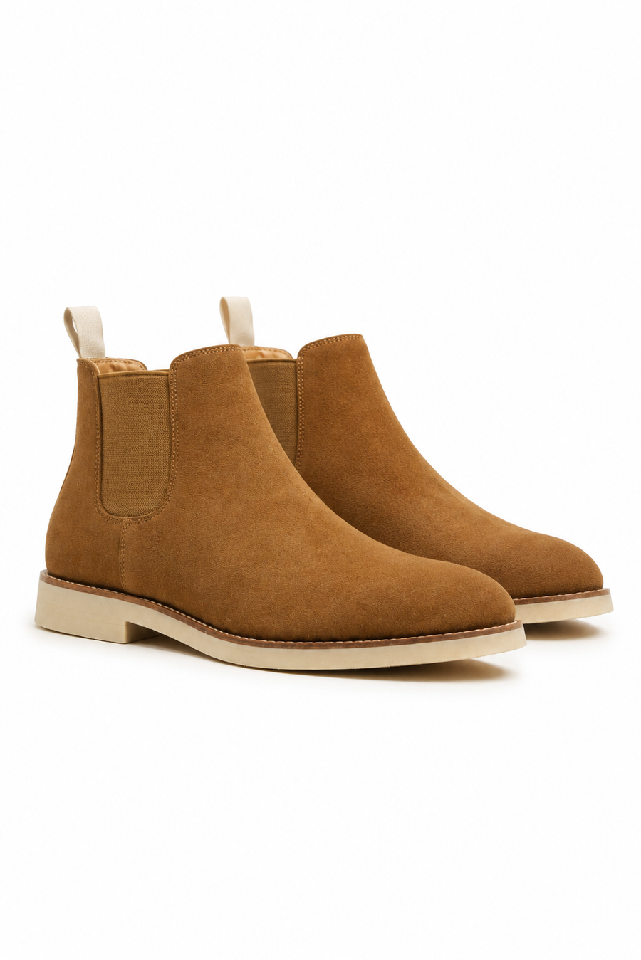 Shearling-lined suede Chelsea boot · Brown — View 2