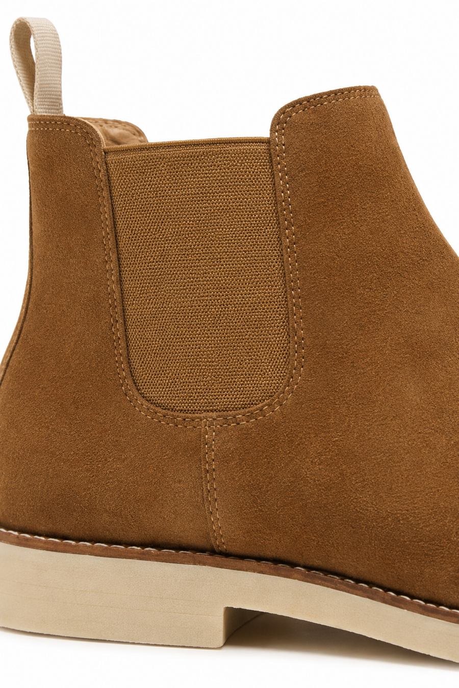 Shearling-lined suede Chelsea boot · Brown — View 3