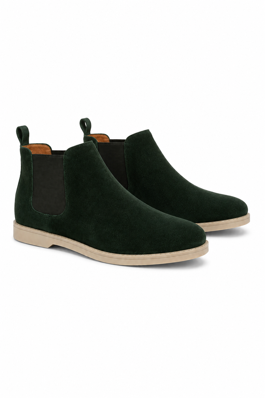 Suede Chelsea boot · Forest green — View 2