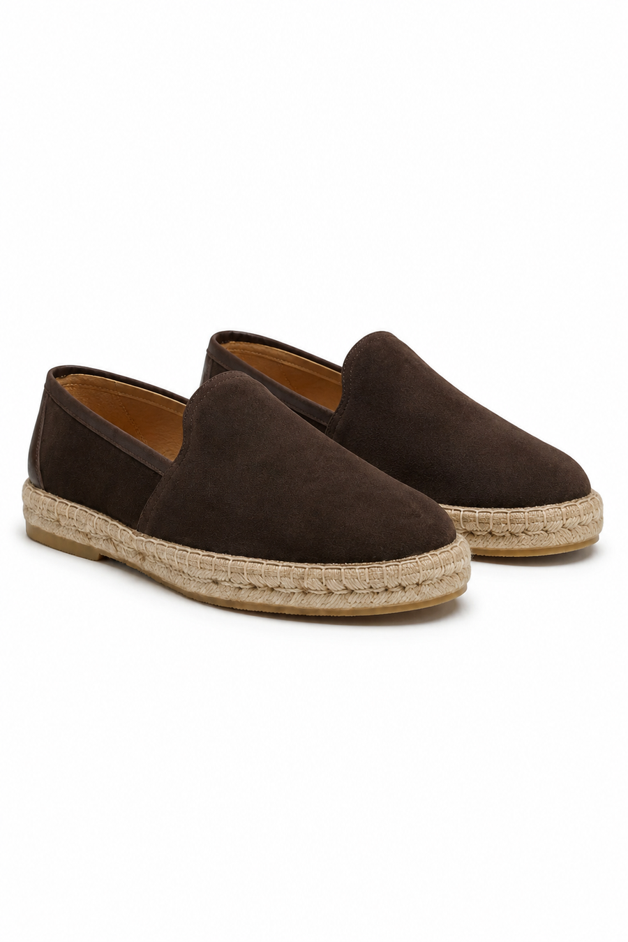 Suede espadrille loafer · Dark coffee brown — View 2
