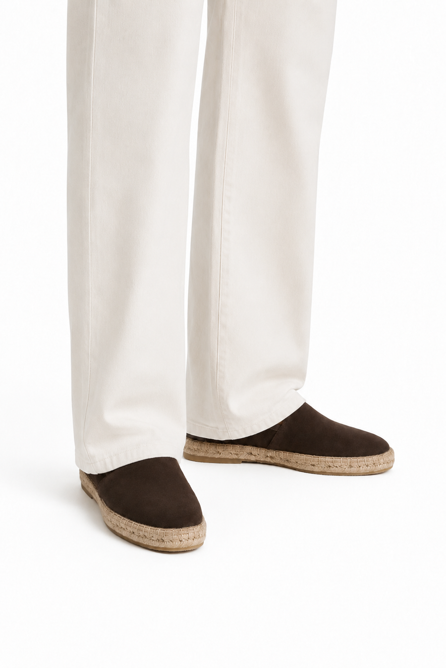 Suede espadrille loafer · Dark coffee brown — View 4