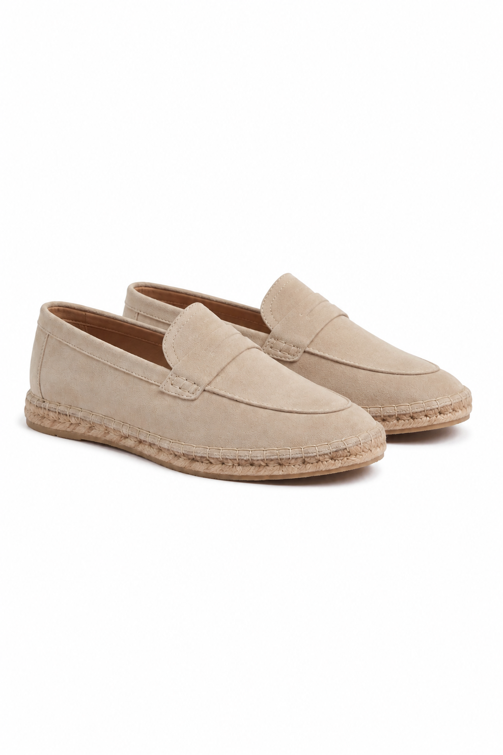 Mocassin espadrille suède · Abricot - vue 2