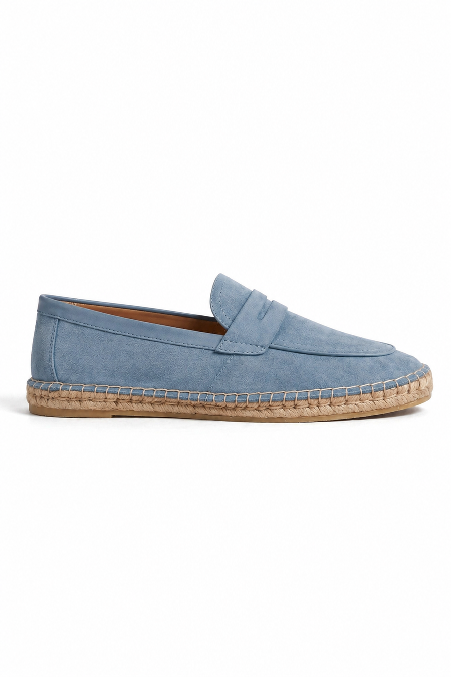 Suede espadrille loafer · Sky blue