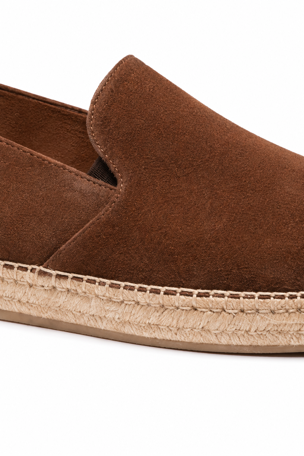 Mocassin espadrille suède · Café - vue 3
