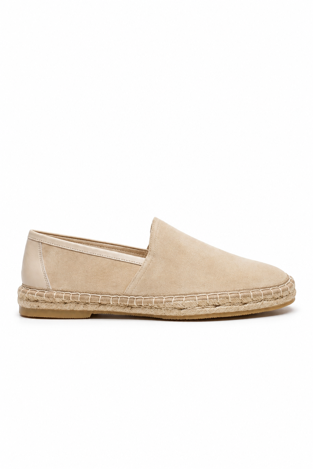 Mocassin espadrille suède · Crème - vue 1