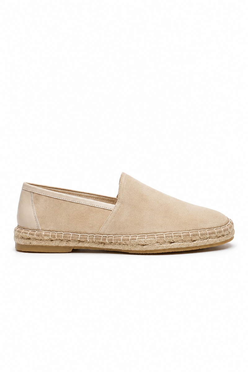 Espadrille-Loafer aus Veloursleder