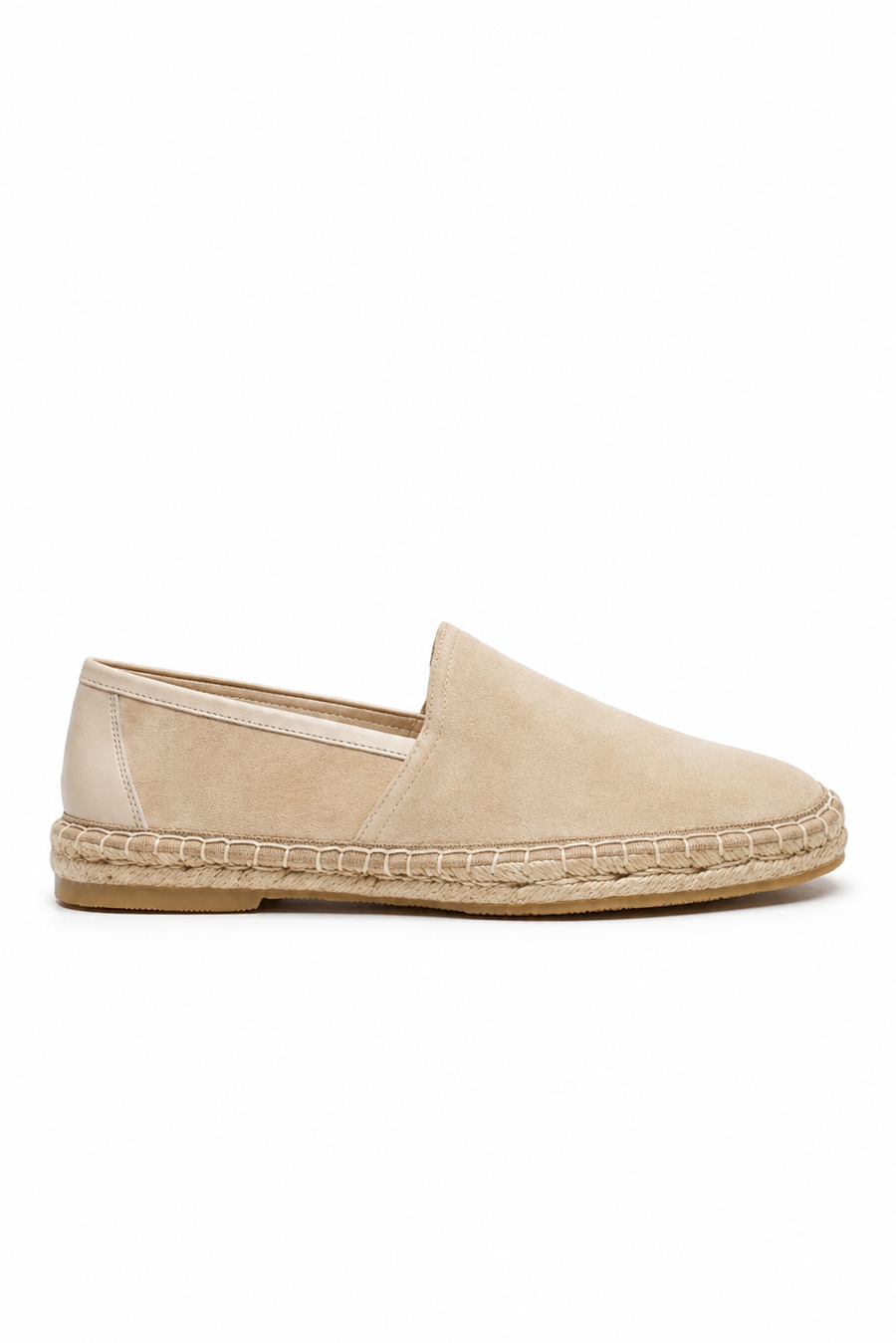 Suede espadrille loafer · Cream