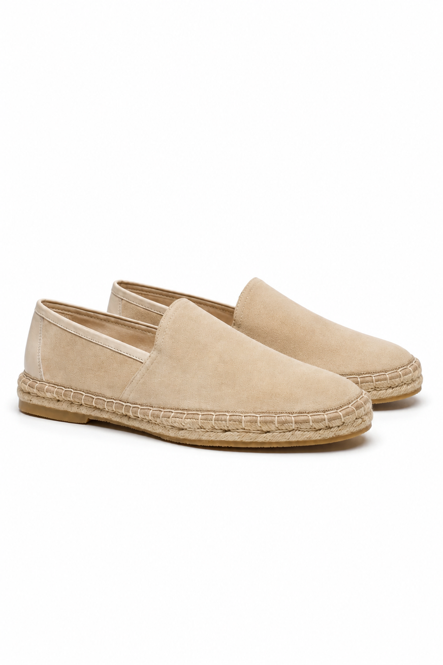 Suede espadrille loafer · Cream — View 2