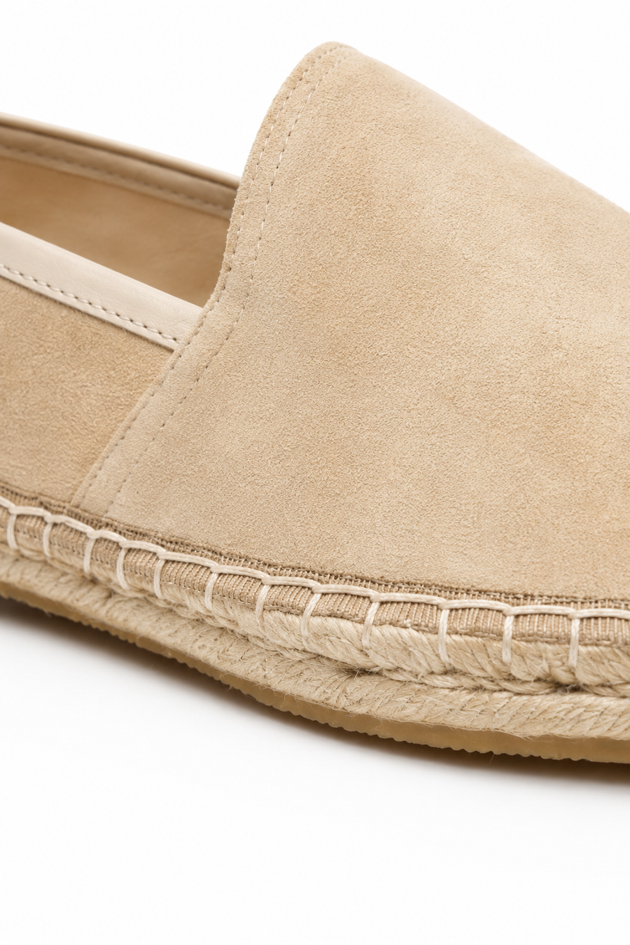 Suede espadrille loafer · Cream — View 3