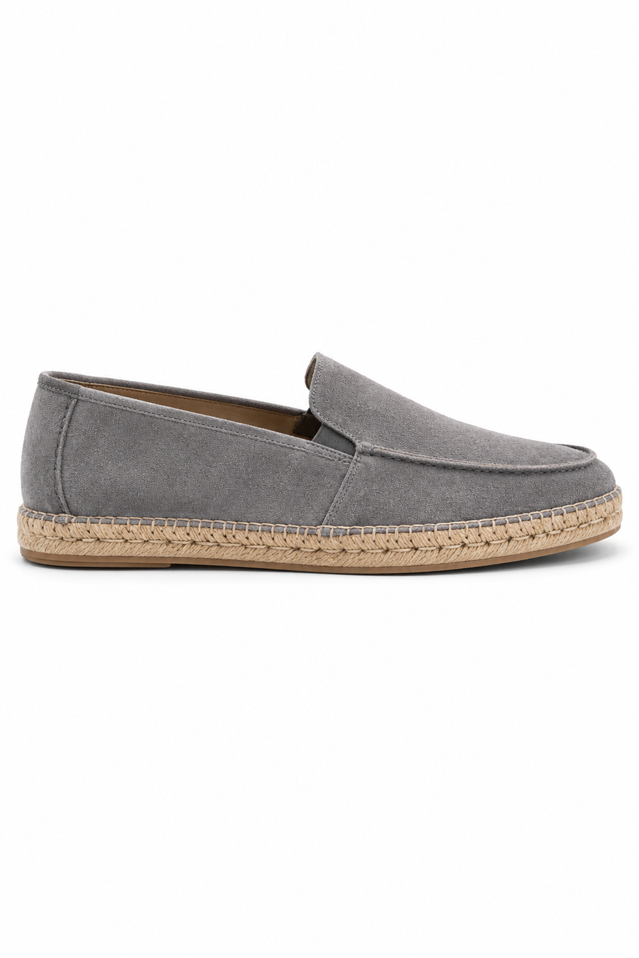 Suede espadrille loafer · Grey
