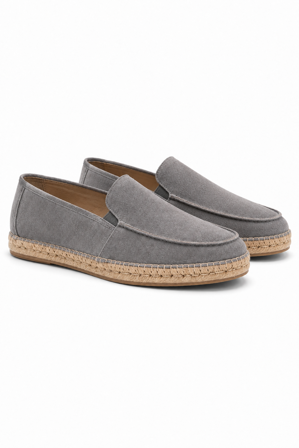 Mocassin espadrille suède · Gris - vue 2