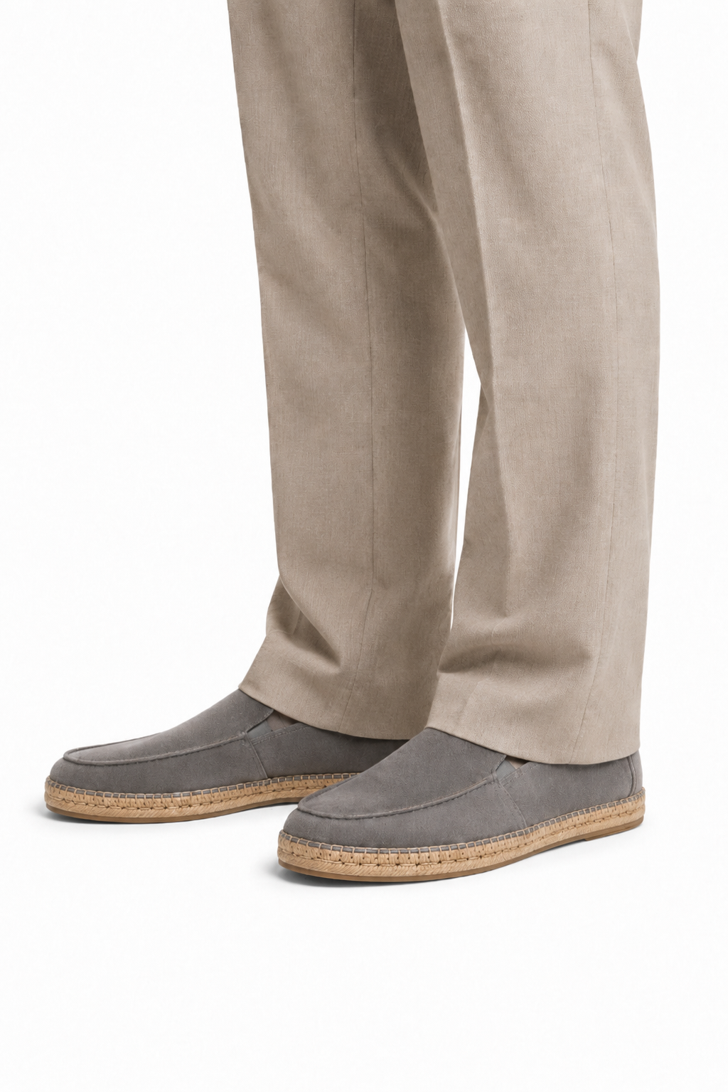 Mocassin espadrille suède · Gris - vue 4