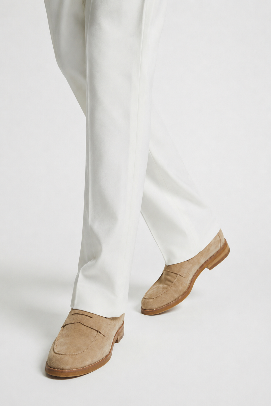 Suède loafer met bit · Goudbeige — Weergave 4