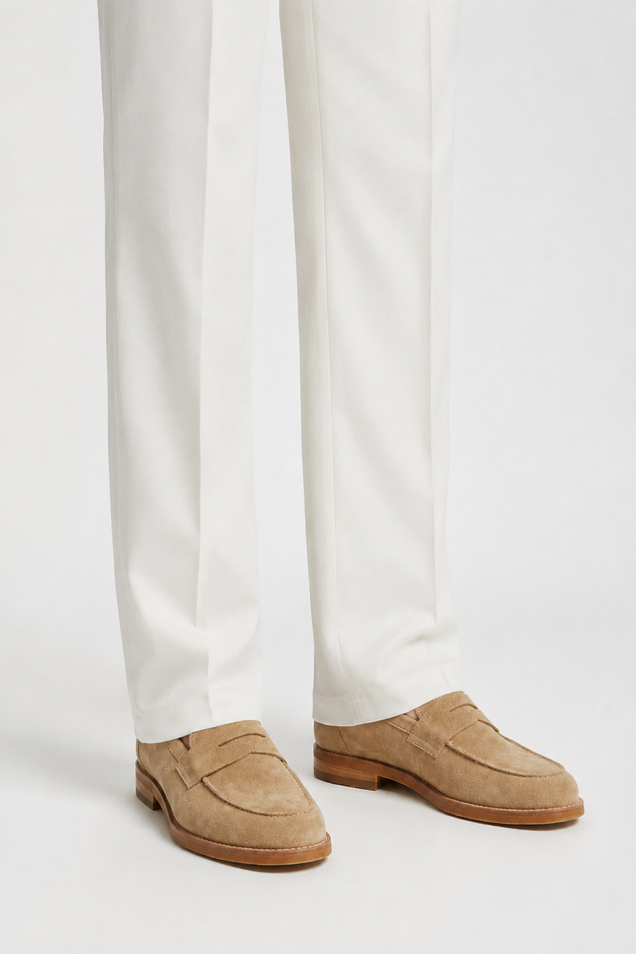 Suède loafer met bit · Goudbeige — Weergave 5