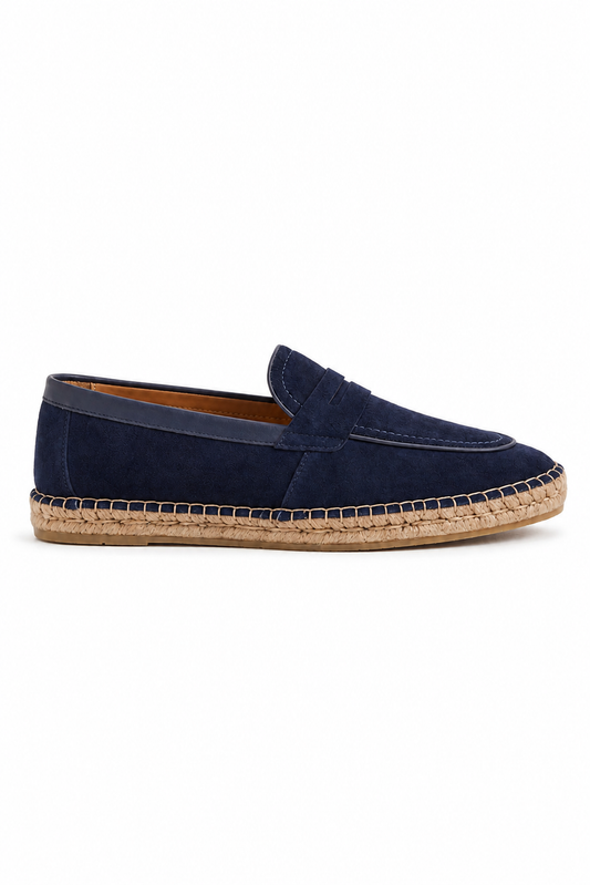 Espadrille-Loafer mit Spange · Nachtblau