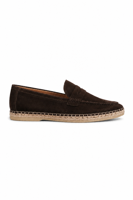 Espadrille-Loafer mit Spange · Mokkabraun