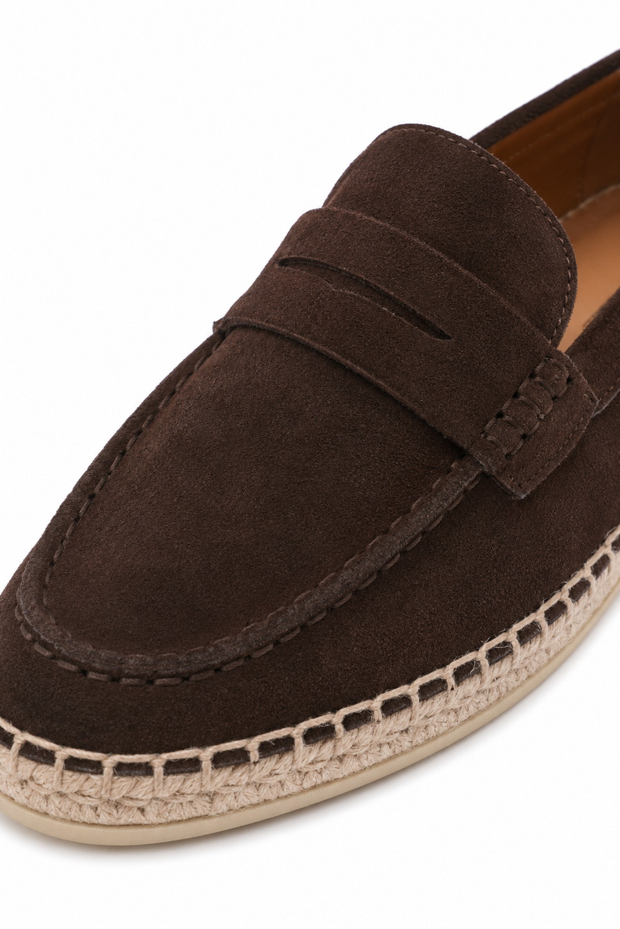 Mocassino espadrilla con morsetto · Caffè — Vista 3