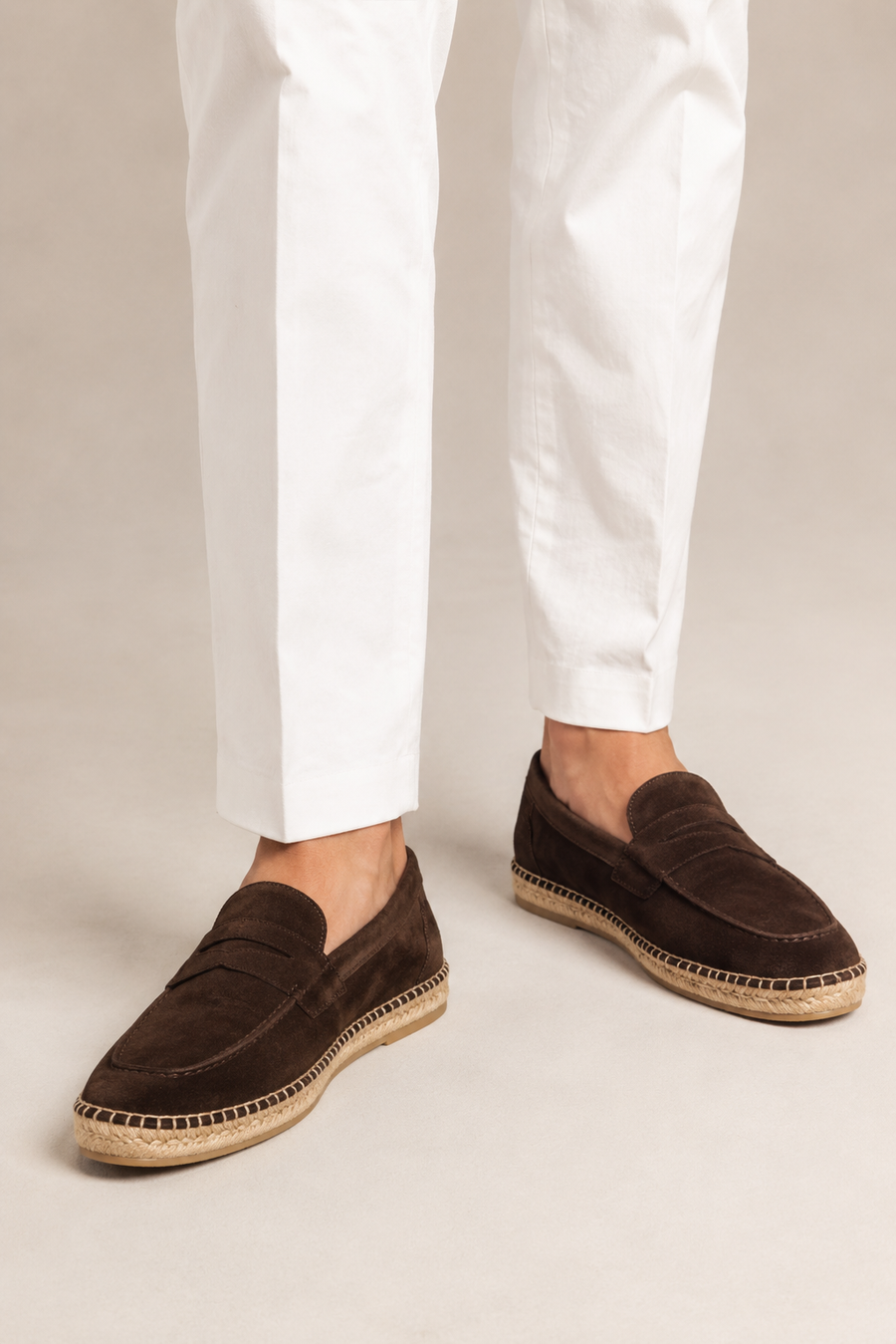 Mocassino espadrilla con morsetto · Caffè — Vista 4