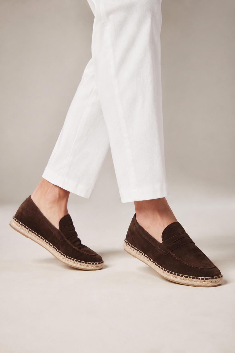 Mocassino espadrilla con morsetto · Caffè — Vista 5