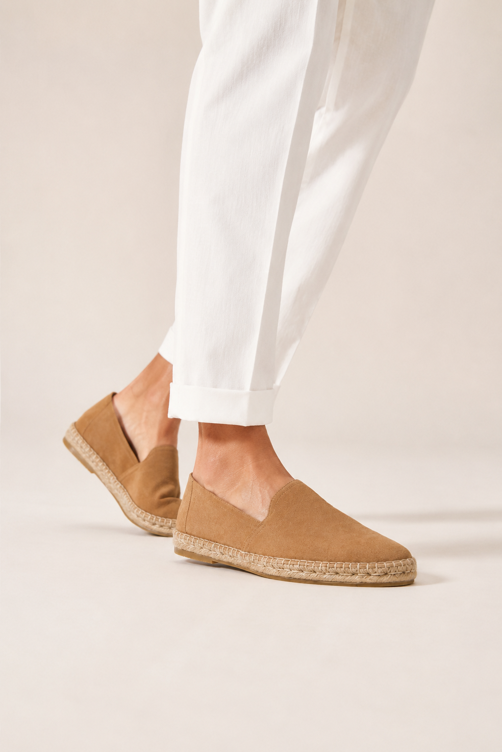 Mocassin espadrille épuré · Camel - vue 5