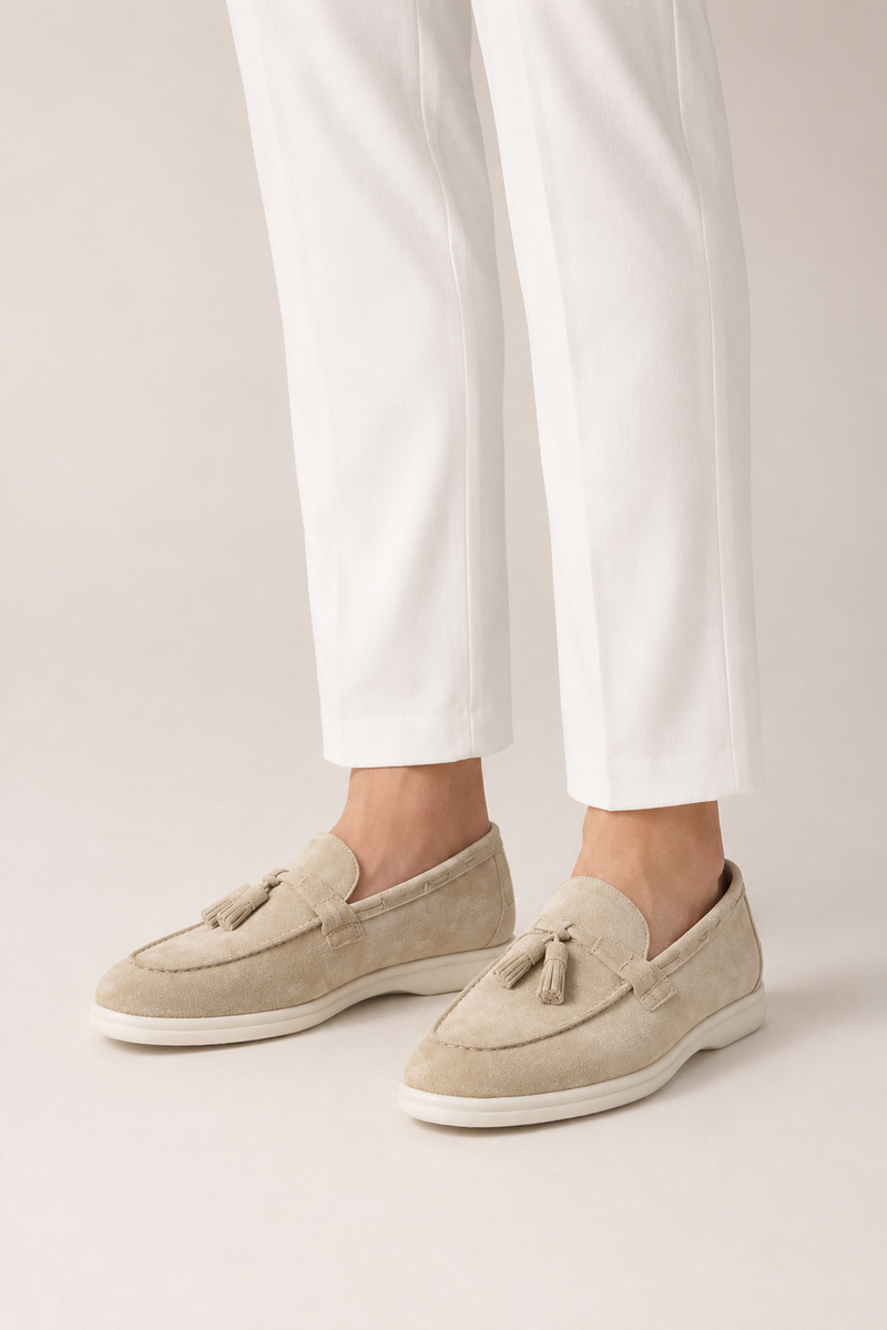 Veloursleder-Loafer mit Quasten — Ansicht 4