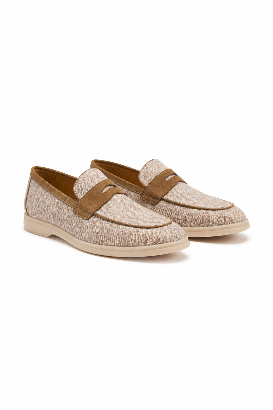 Woven horsebit loafer · Ash grey — View 2