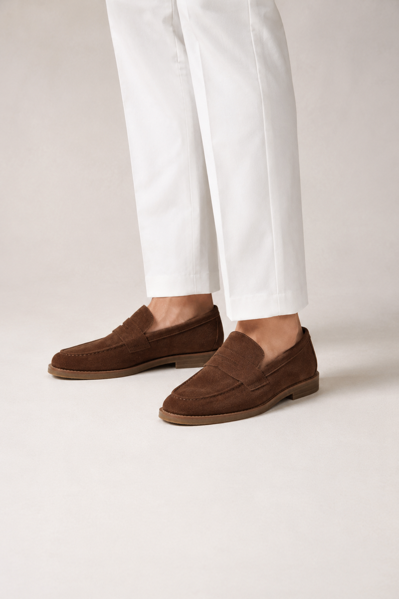 Veloursleder-Loafer mit Spange — Ansicht 4