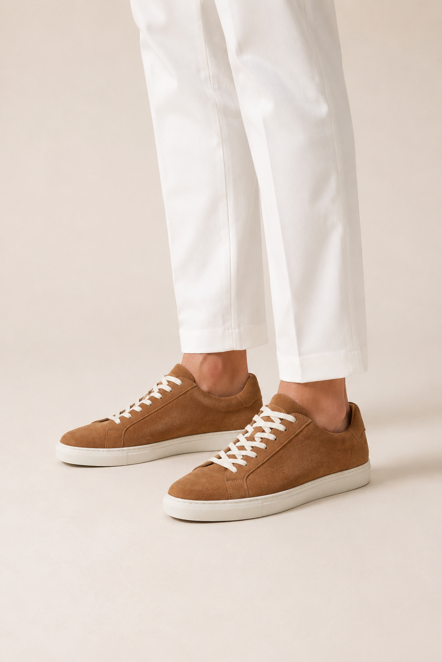 Sneaker basse suède · Marron clair — Vue 4