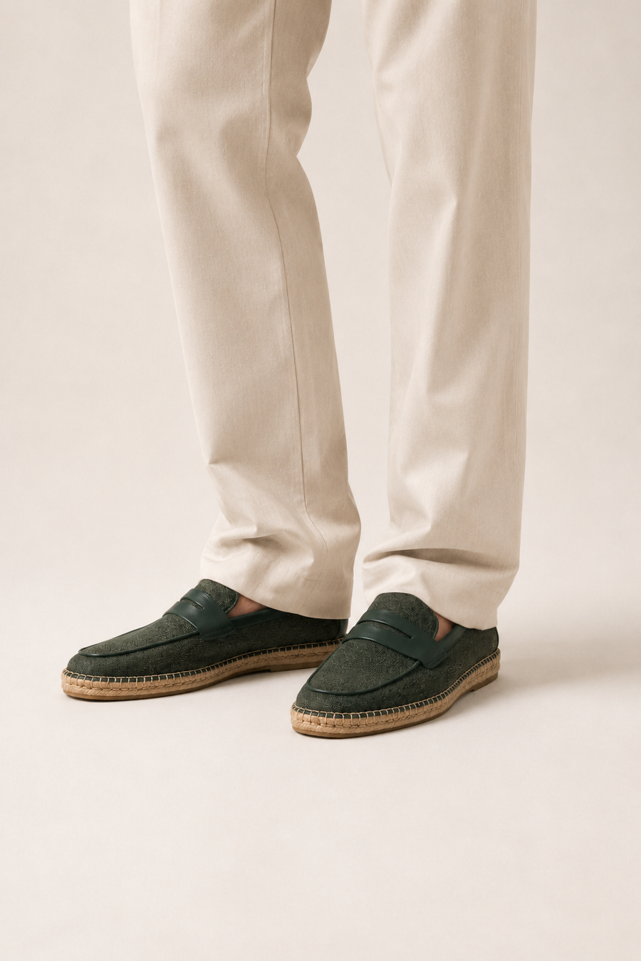 Horsebit espadrille loafer · Forest green — View 4