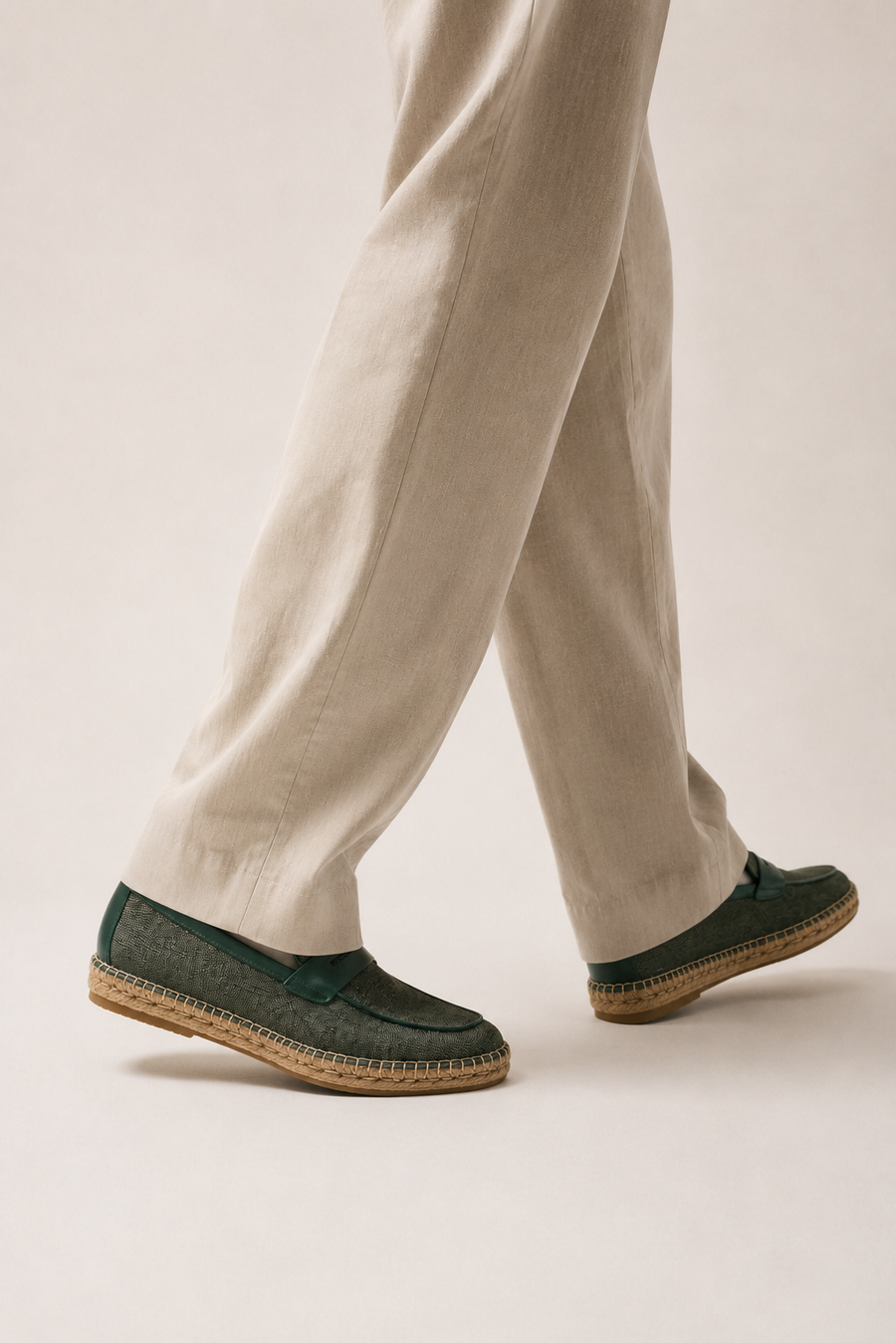 Horsebit espadrille loafer · Forest green — View 5