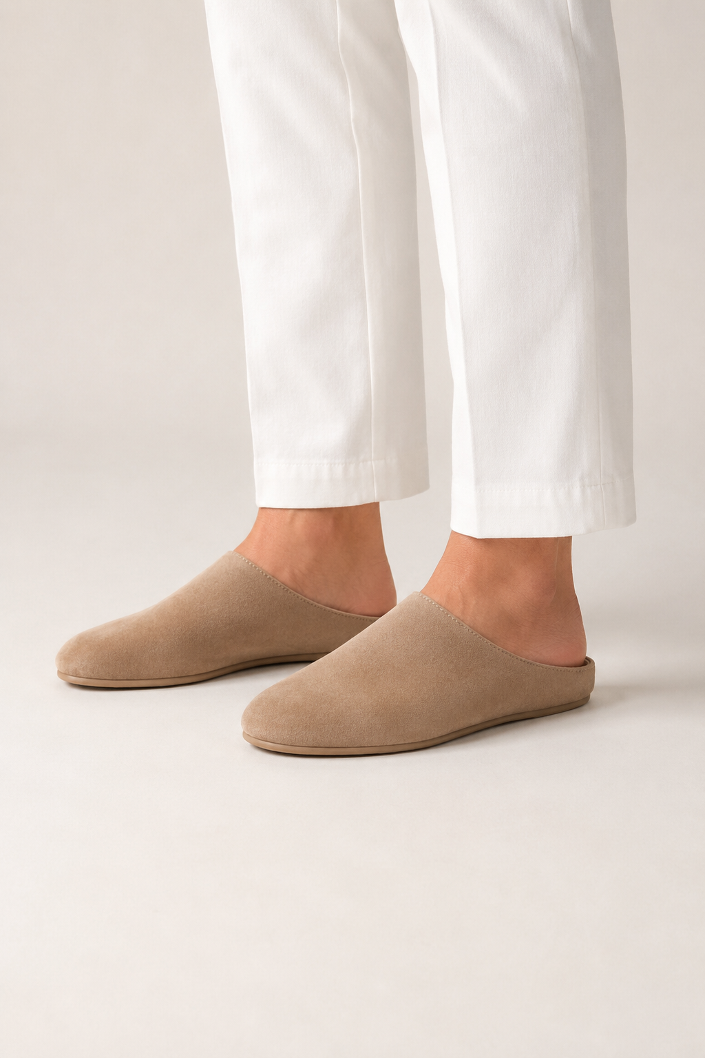 Mule fermée suède · Sable - vue 4