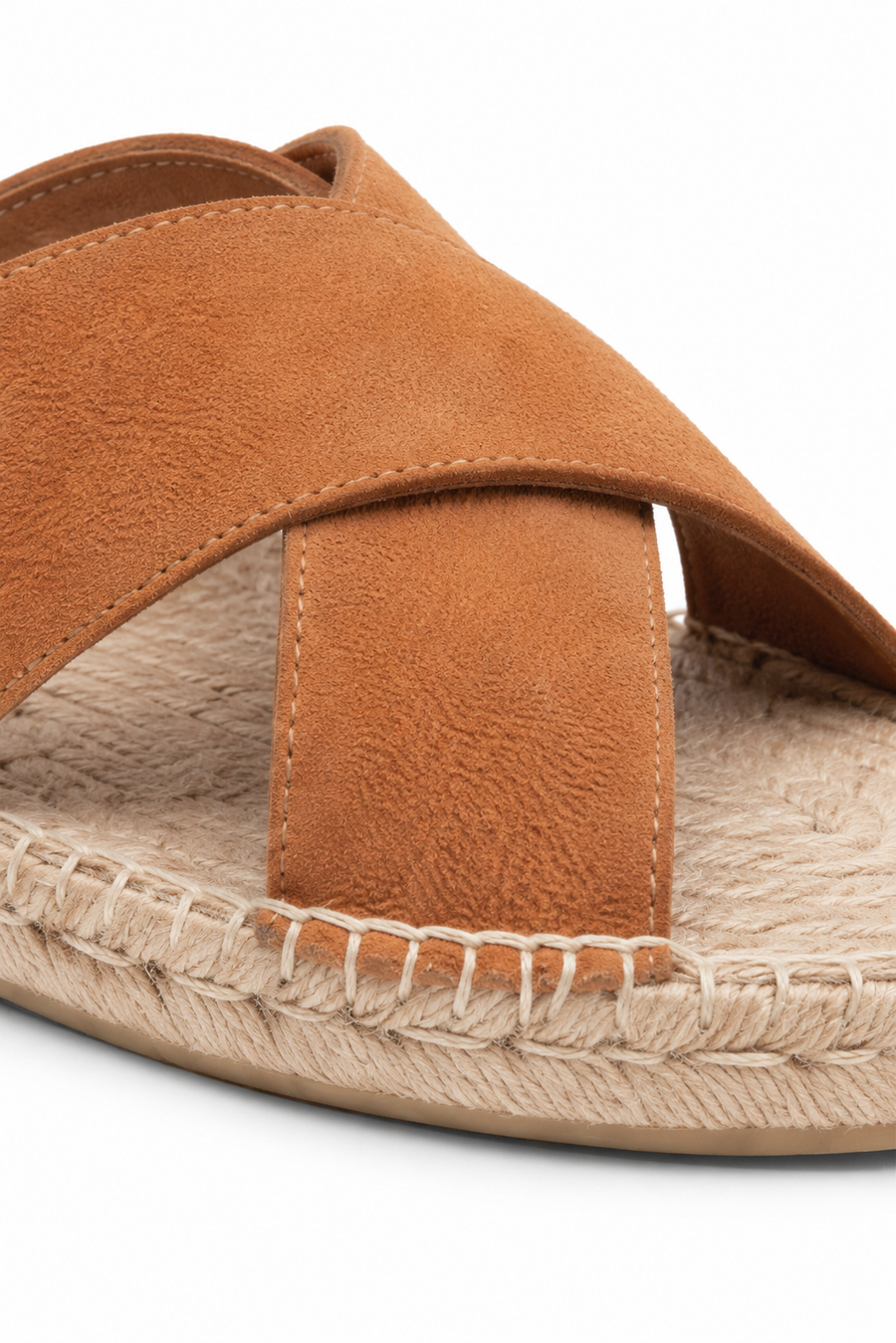Sandalo espadrilla incrociato · Cognac — Vista 3