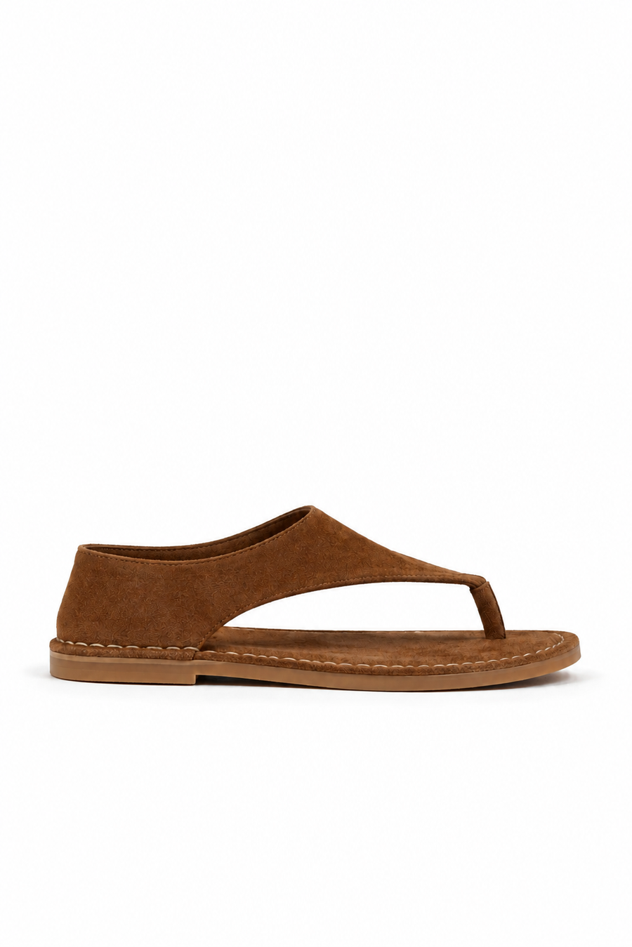 Sandale entre-doigts cuir · Marron
