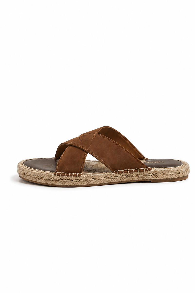 Sandale croisée espadrille