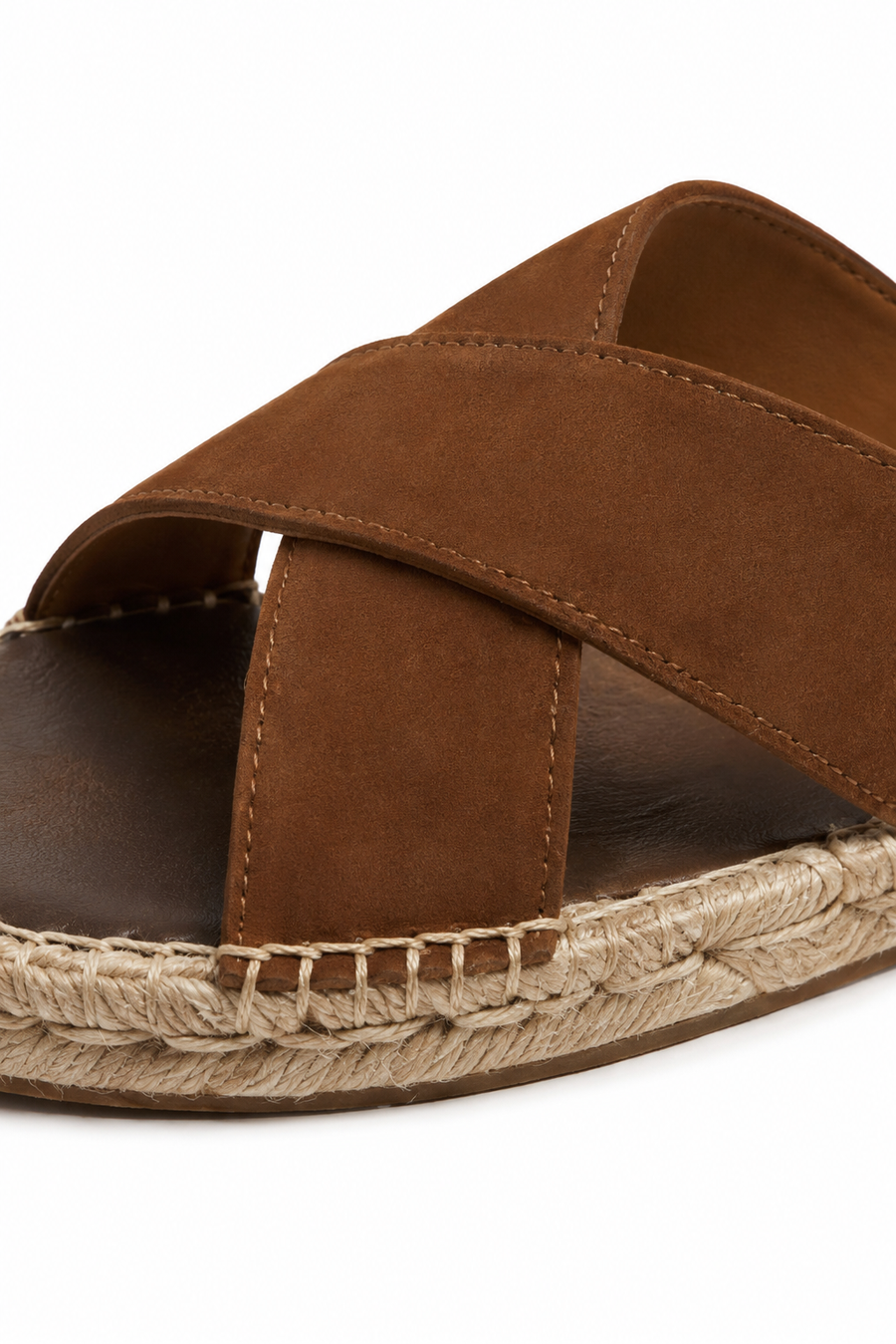 Sandale croisée espadrille · Marron — Vue 3