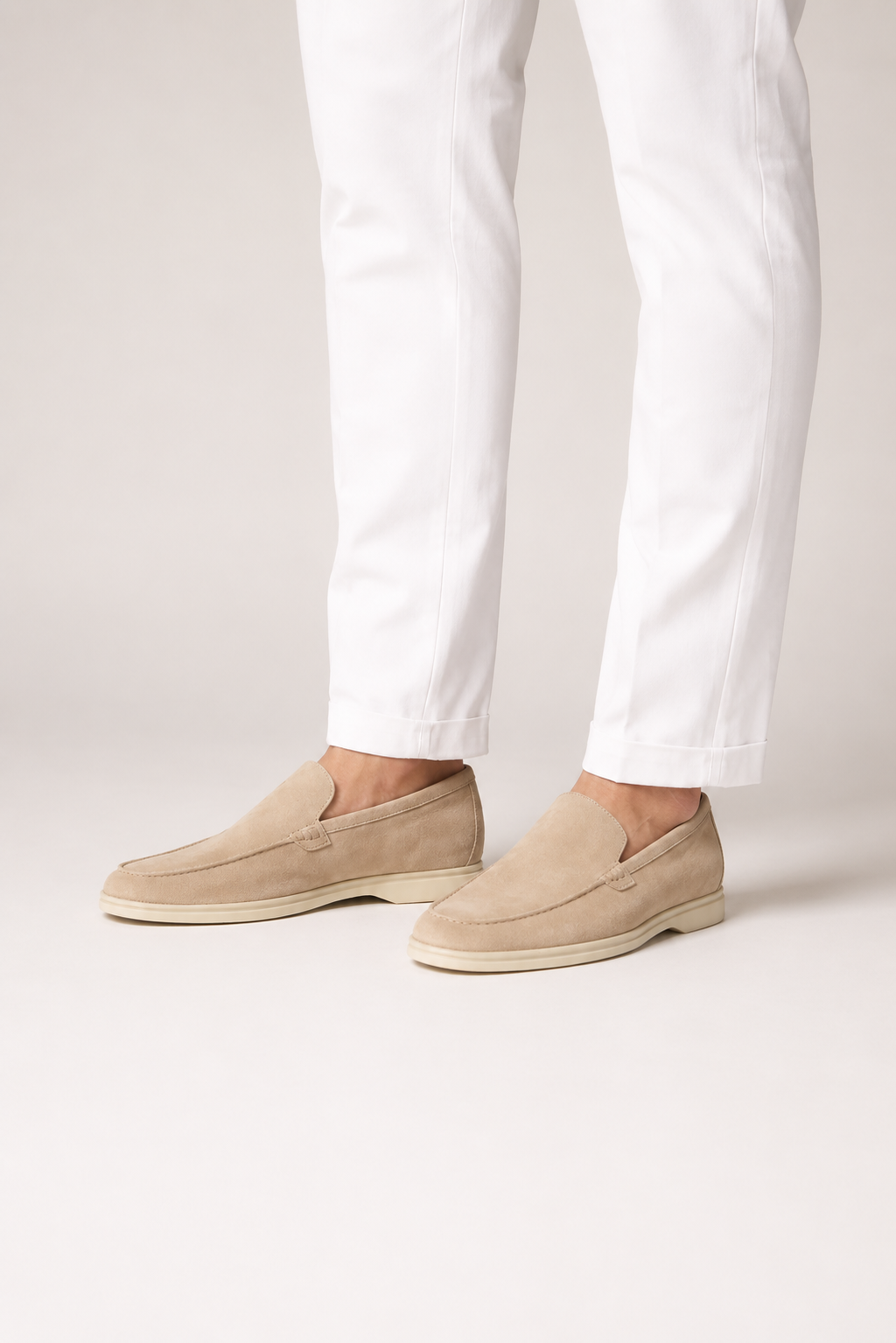 Suede loafer · Beige