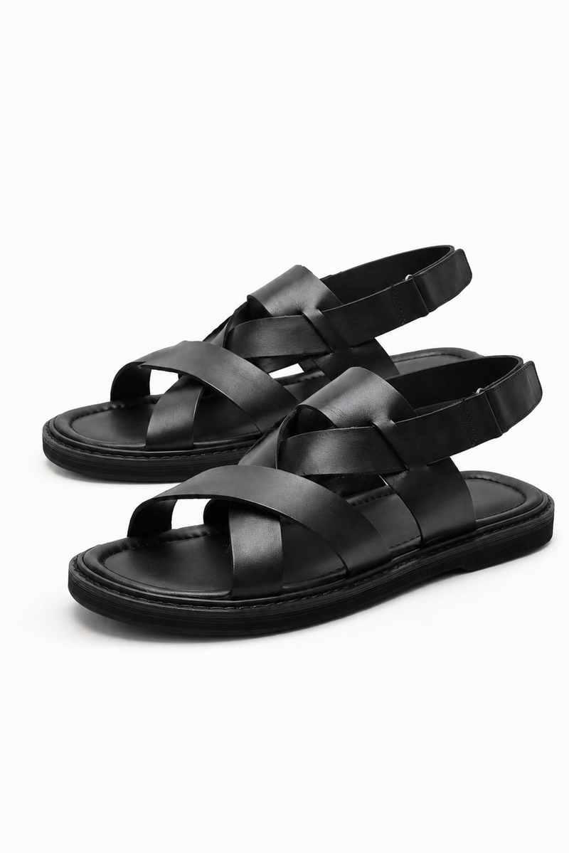 Sandale tressée cuir — vue 2
